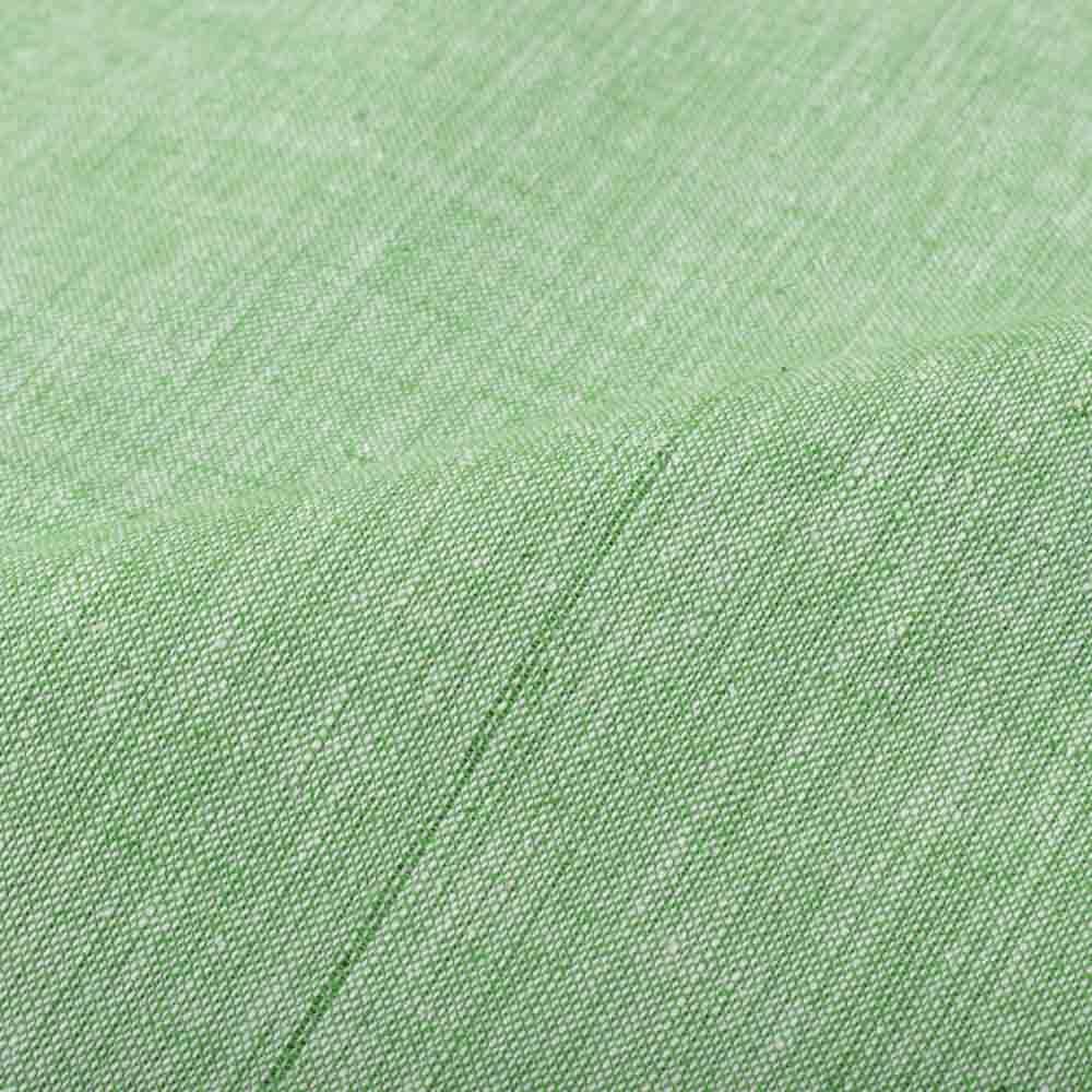 Chambray Plain Light Green Khadi 135 GSM Handwoven Fabric
