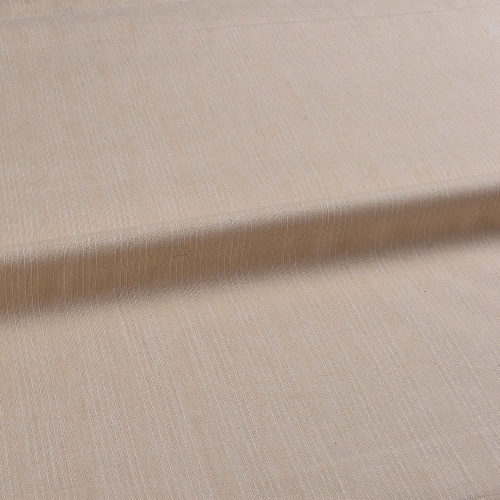 STRIPE LIGHT PEACH PURE COTTON 80 GSM HANDWOVEN FABRIC W29