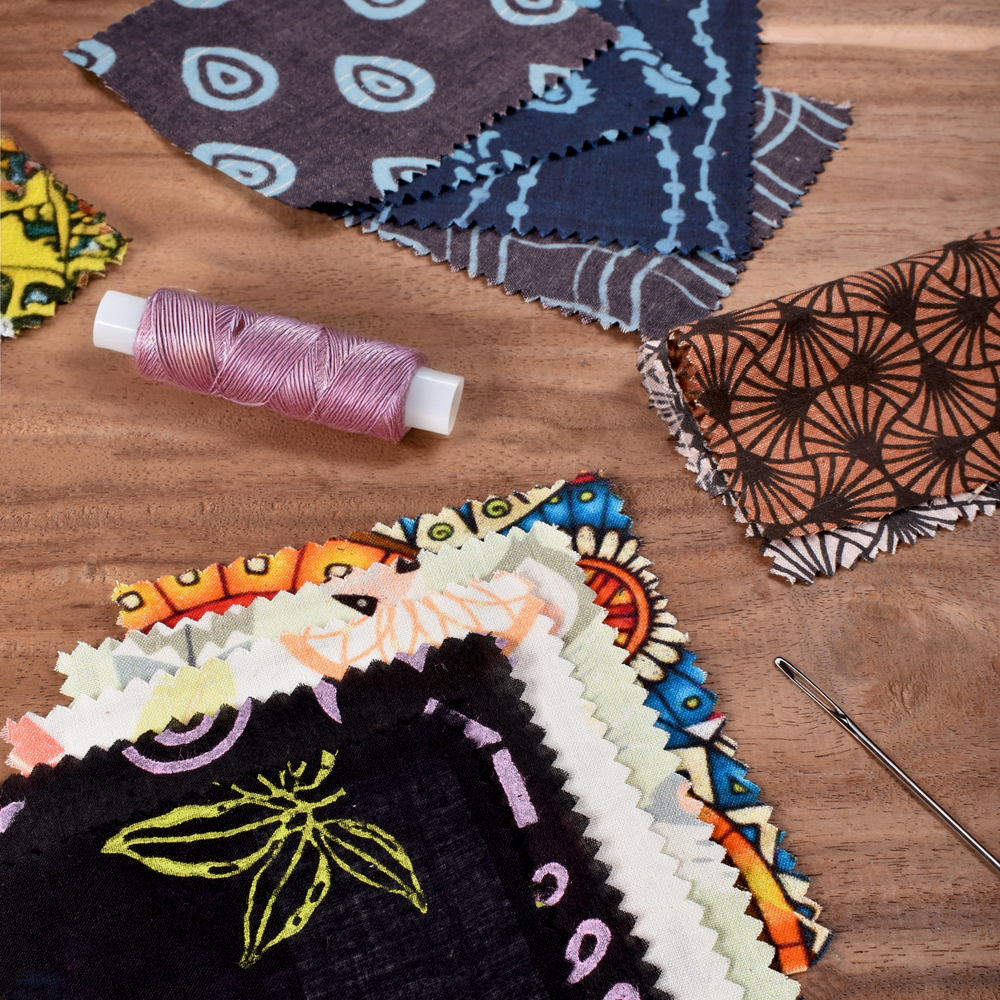 Batik, Block Print and Screen Print Fabric Swatches