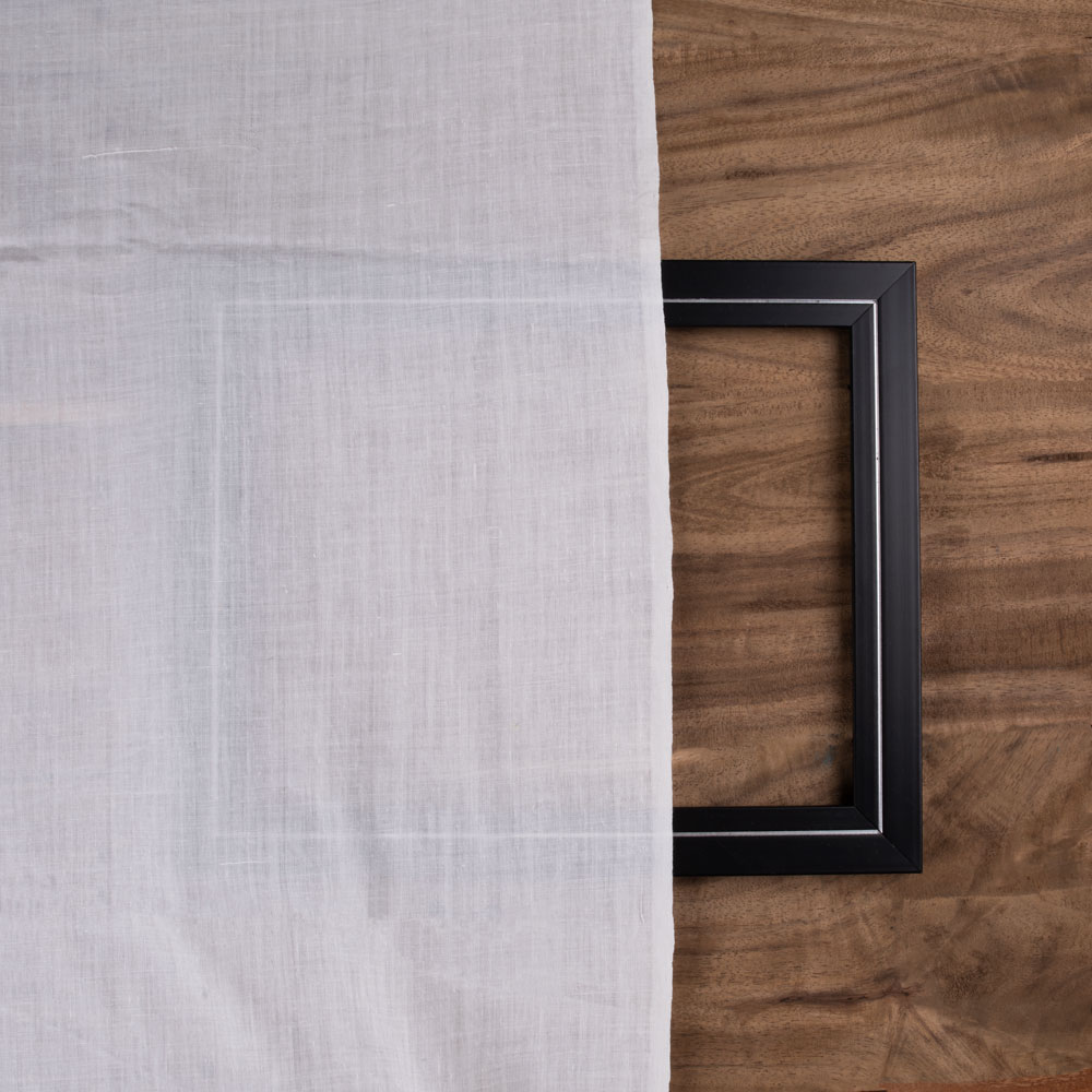 WHITE KHADI HANDSPUN & HANDWOVEN 75 GSM MUSLIN FABRIC - BLEACHED & DYEABLE