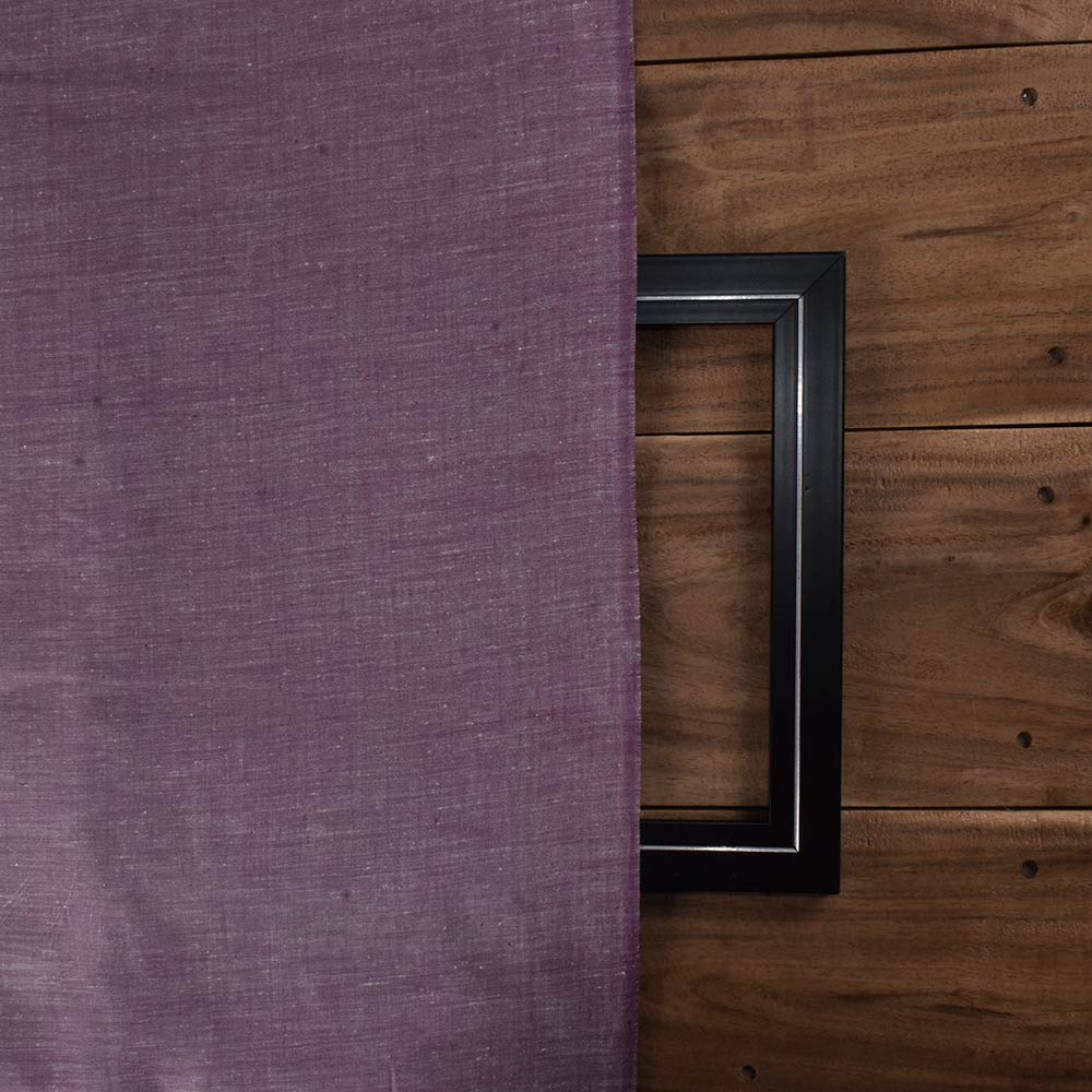 CHAMBRAY DARK PURPLE KHADI COTTON 92 GSM HANDWOVEN FABRIC