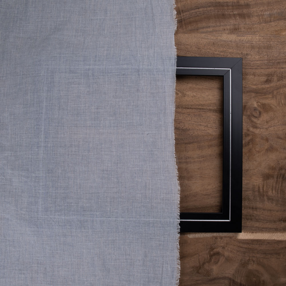 MELANGE GREY PURE COTTON 80 GSM HANDWOVEN FABRIC 12