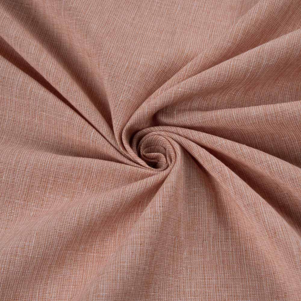 CHAMBRAY LIGHT BROWN PURE COTTON 105 GSM HANDWOVEN FABRIC