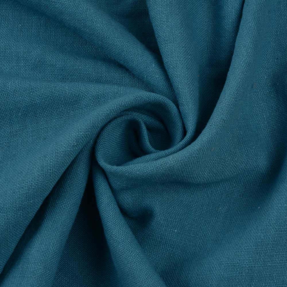 Plain Blue Khadi 122 GSM Fabric - Handspun & Handwoven H26