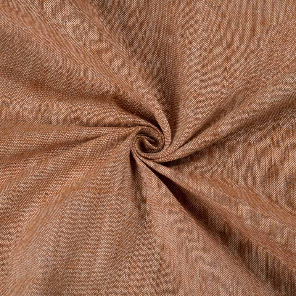 CROSS COLOUR BROWN KHADI 122 GSM FABRIC - HANDSPUN & HANDWOVEN