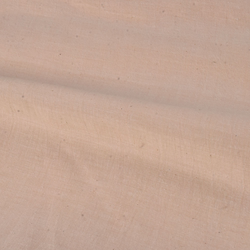 CHAMBRAY PEACH KHADI COTTON 62 GSM HANDWOVEN FABRIC
