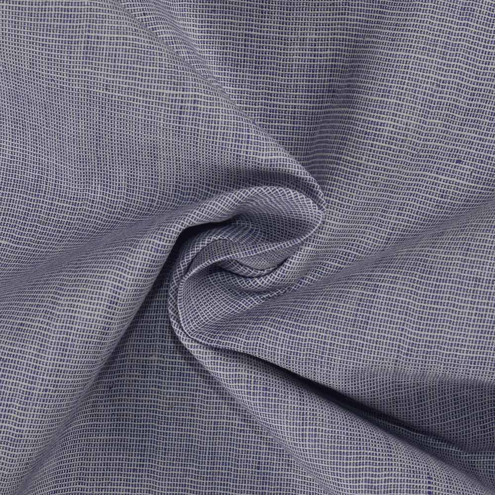 Chambray Purple Khadi Cotton 110 GSM Handwoven Fabric