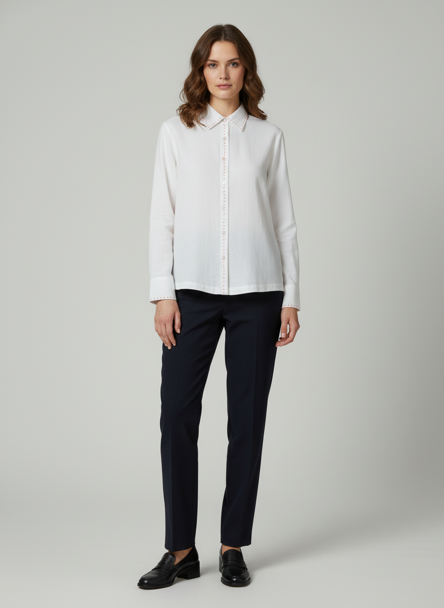 French Not Embroidered Shirt