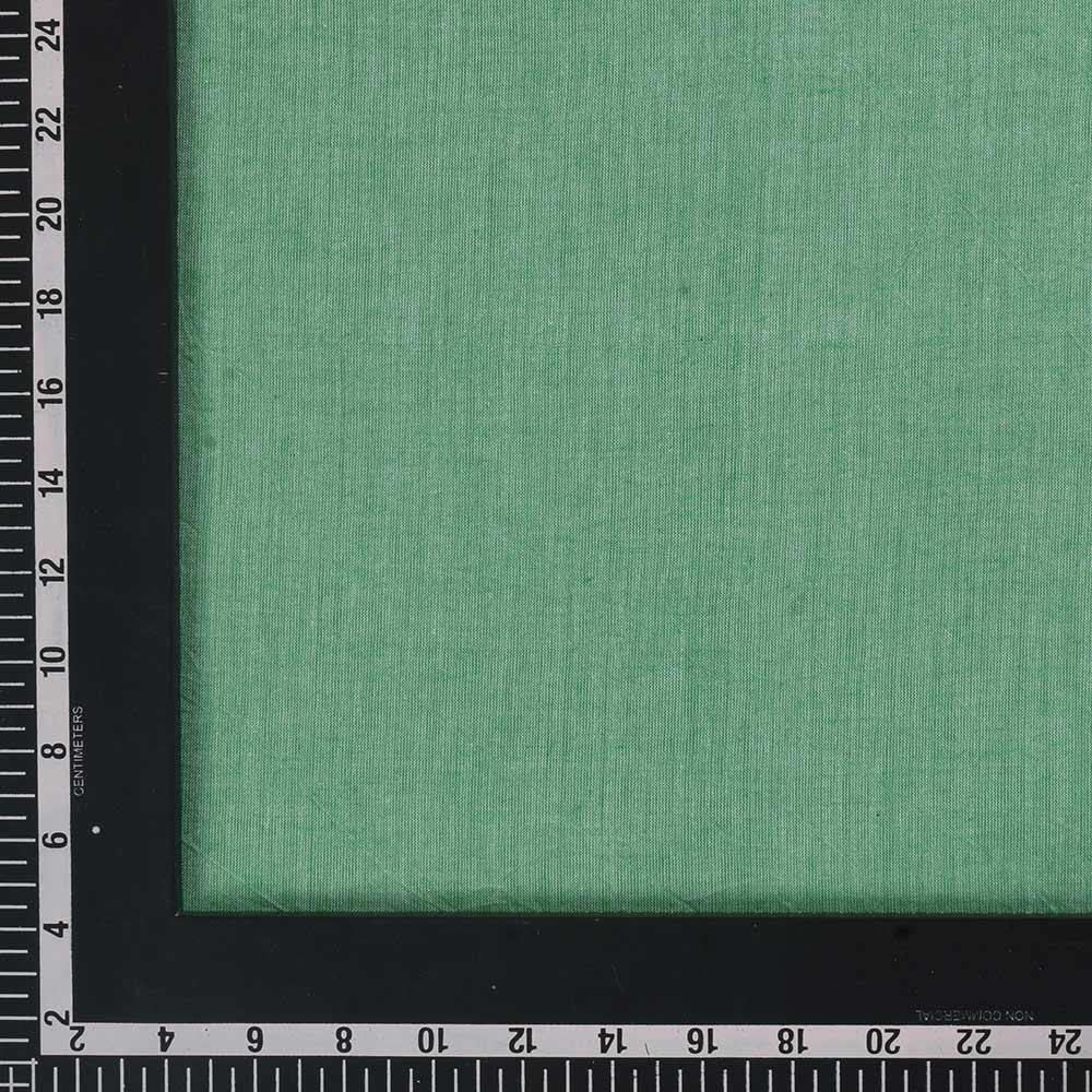 PLAIN GREEN PURE COTTON 74 GSM HANDWOVEN FABRIC 24