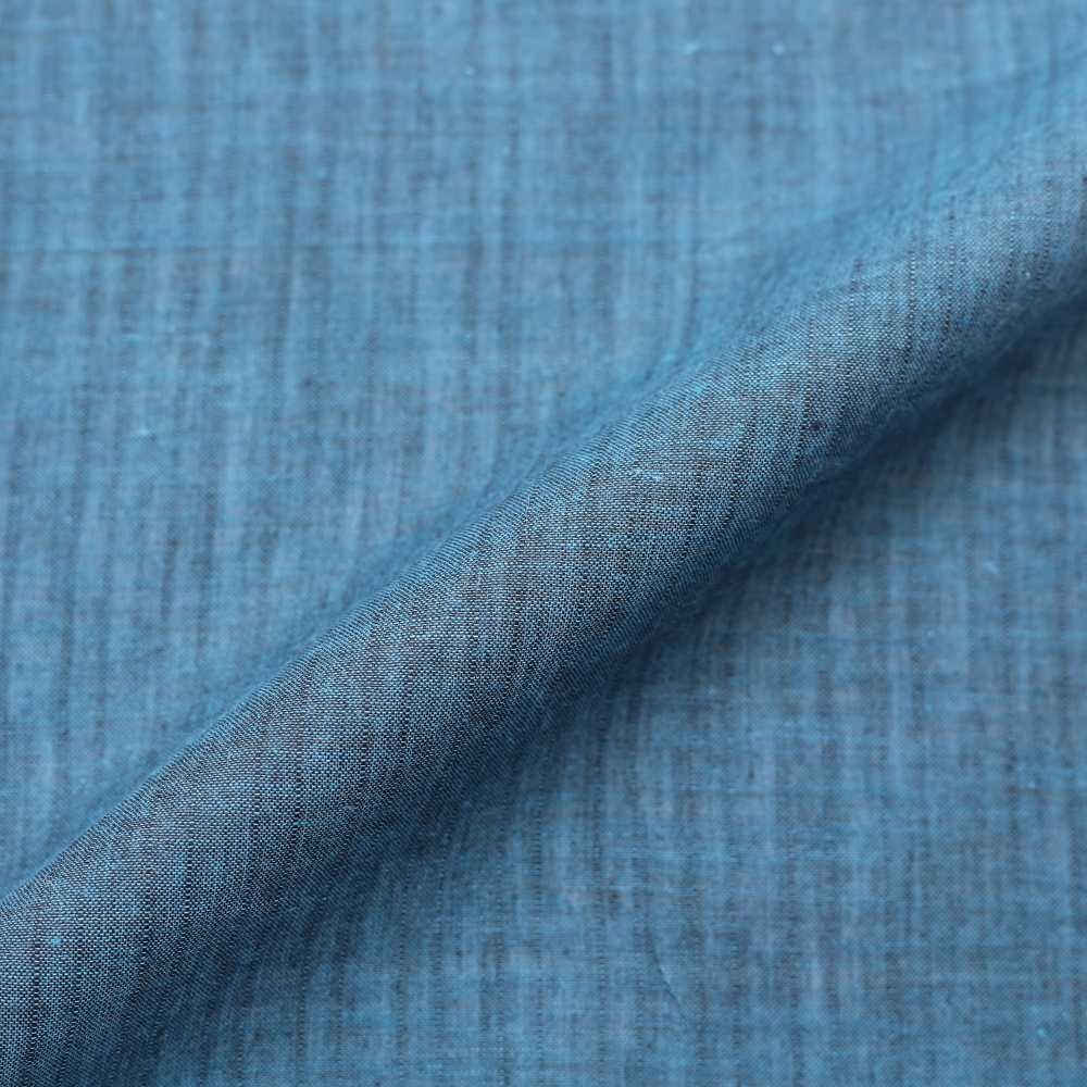 Stripe Dark Teal Pure Cotton 74 GSM Handwoven Fabric