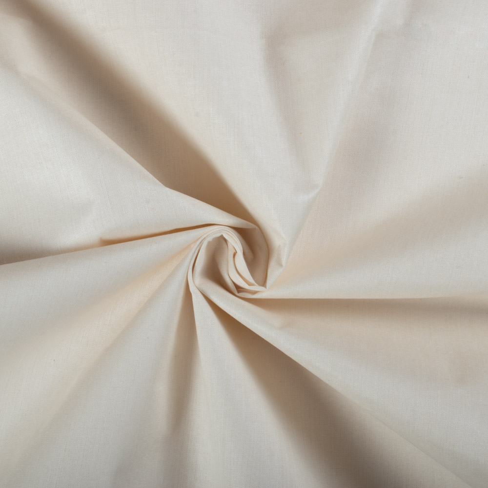 Plain Natural White MATKA Silk Cotton Blend 100 GSM Handwoven Fabric 