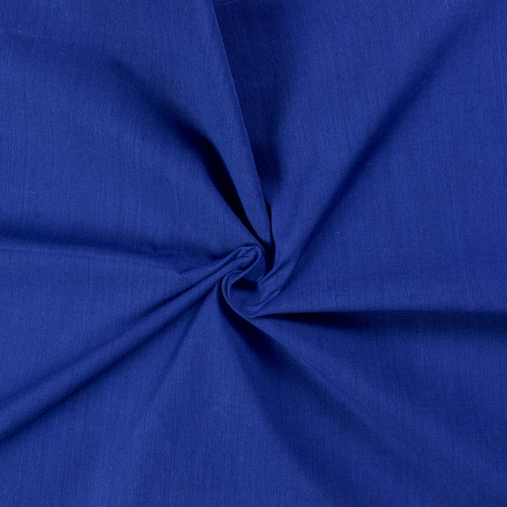 Solid Royal Blue Pure Cotton 90 GSM Handwoven Fabric
