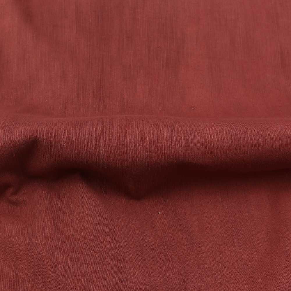 PLAIN RED KHADI COTTON 195 GSM HANDWOVEN FABRIC