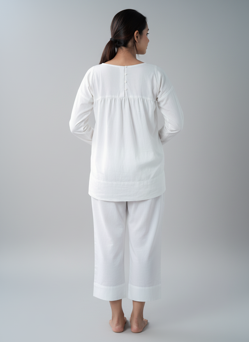 White Co-ord Set Full