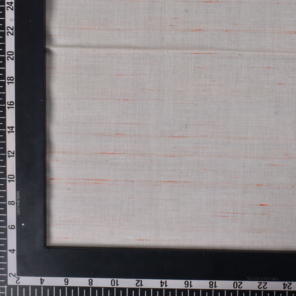 FUTKI ORANGE KHADI COTTON 92 GSM HANDWOVEN FABRIC