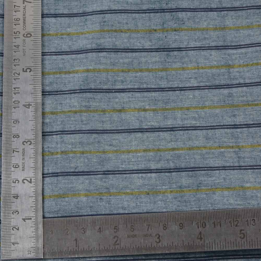 STRIPE GREY PURE COTTON 60 GSM HANDWOVEN FABRIC