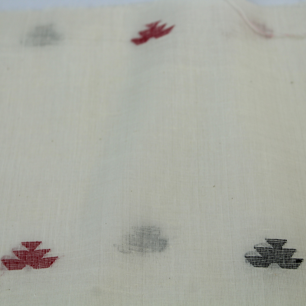 Geometric Cream Jamdani Pure Cotton 55 GSM Fabric 36