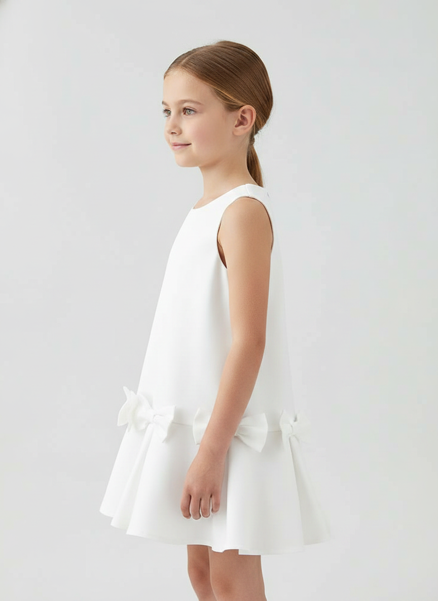 Pleats & Bows Kids Dress