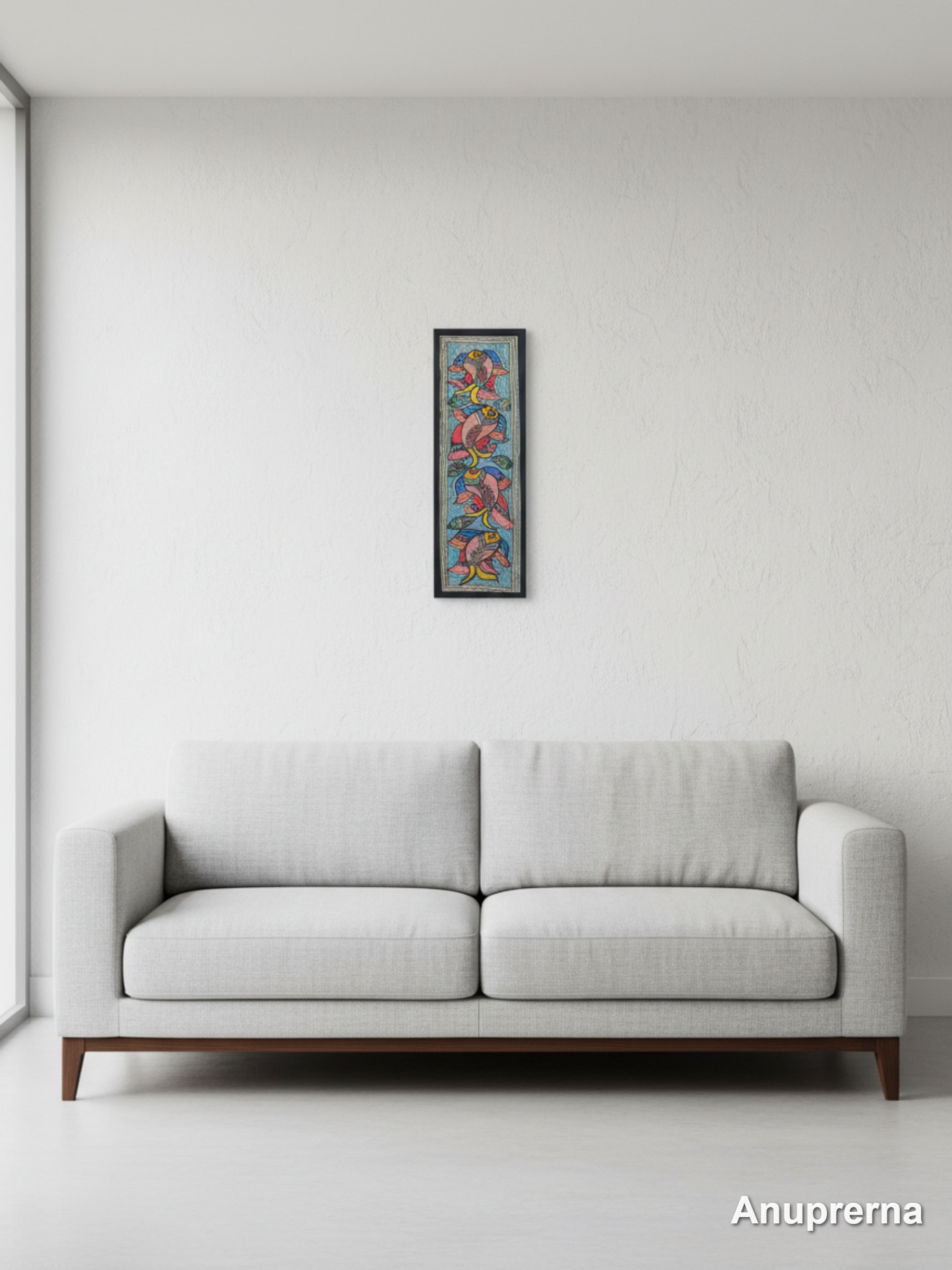 A Shoal Of Fish Madhubani Wall Art Decor
