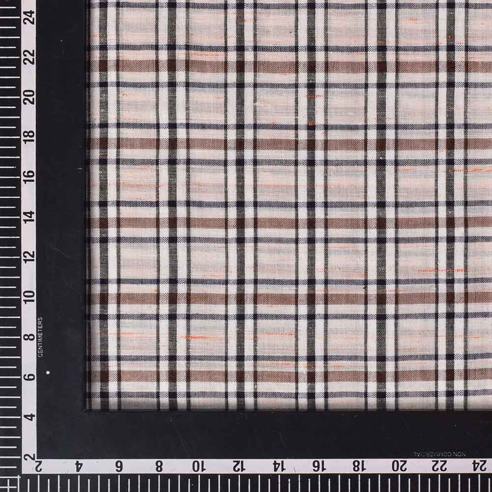 FUTKI CHECK MULTICOLOR KHADI COTTON 85 GSM HANDWOVEN FABRIC