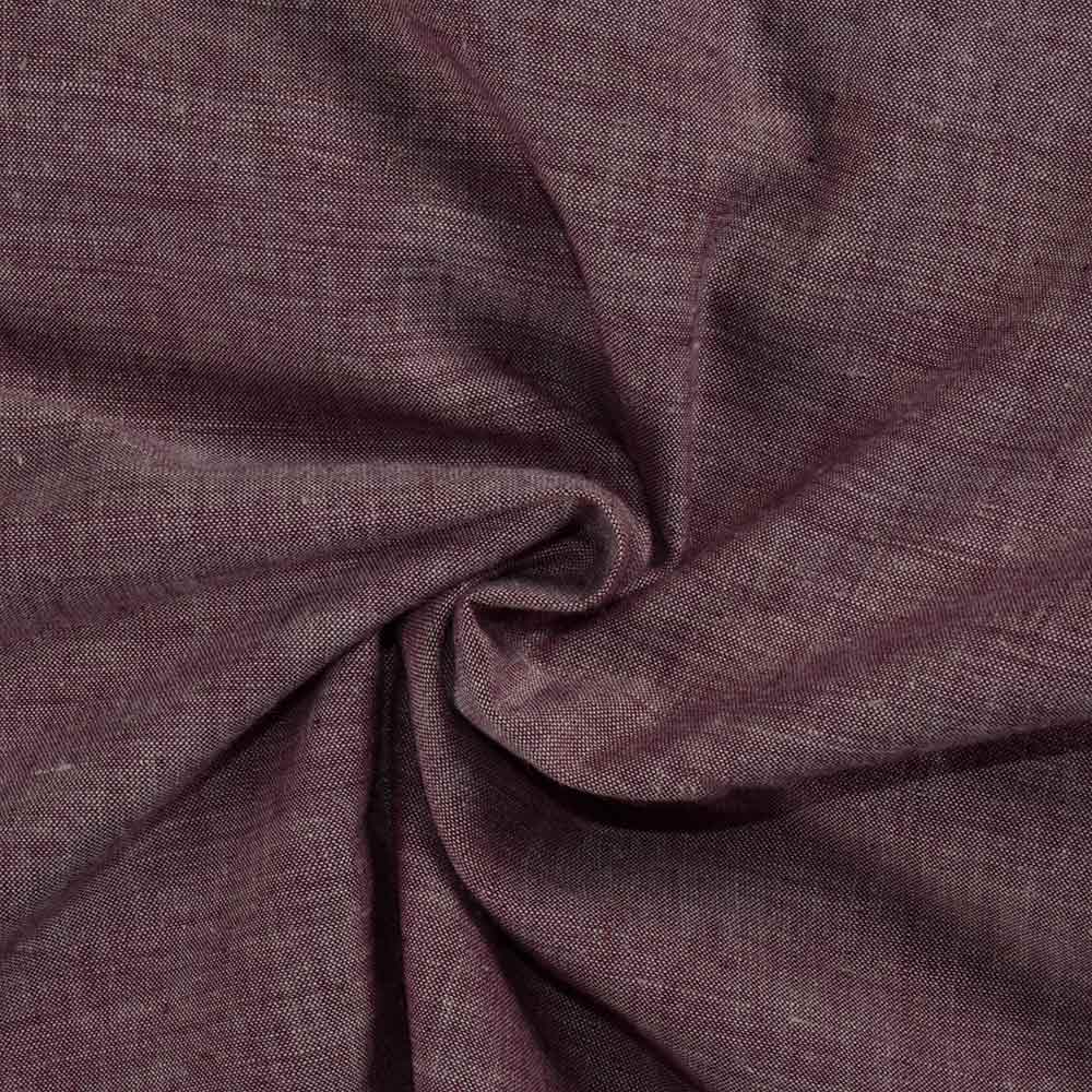 Chambray Grey Khadi Cotton 105 GSM Handwoven Fabric L