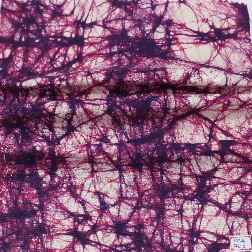 Abstract Purple Batik Cotton 110 GSM Fabric - Hand Printed