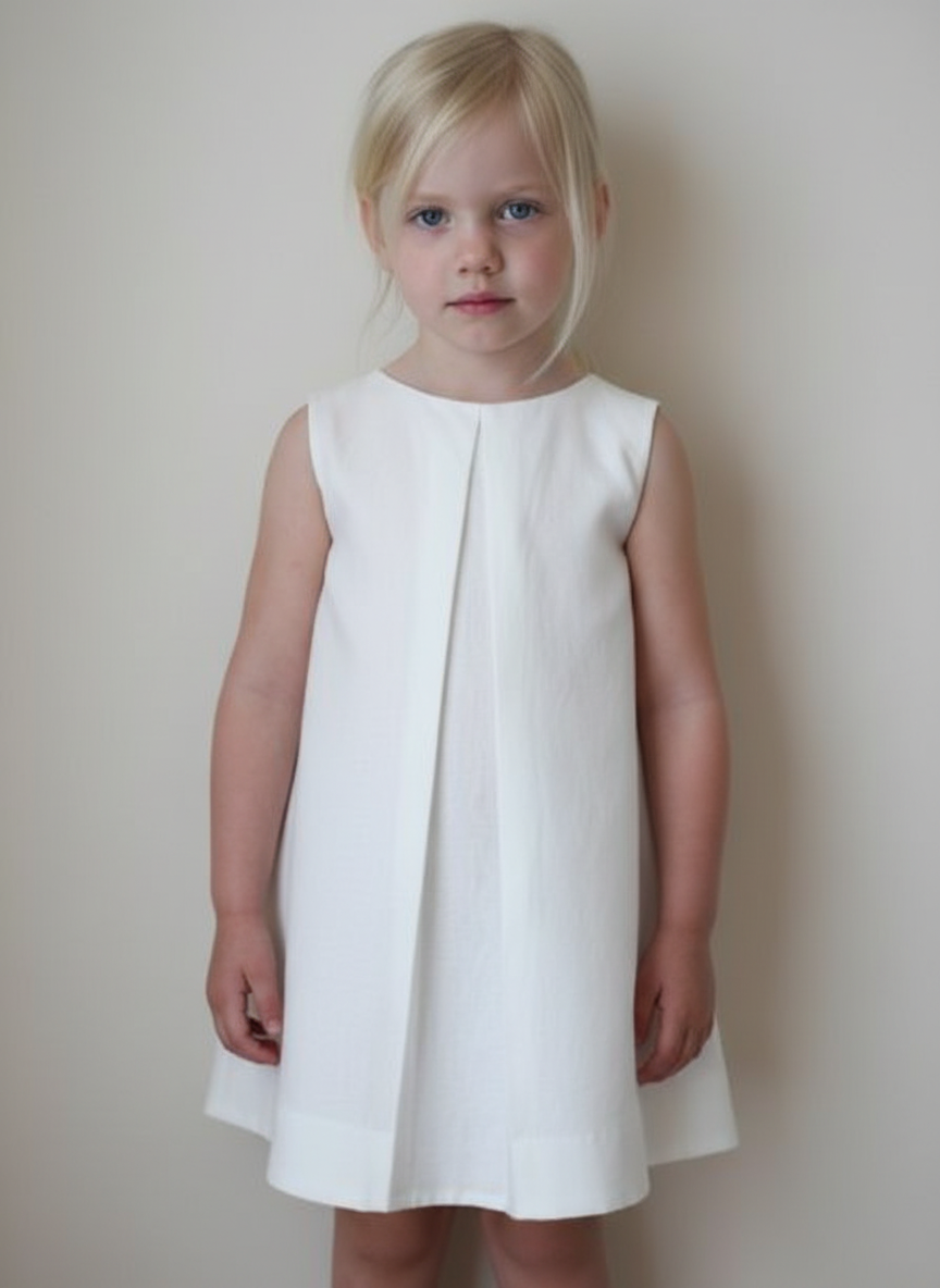 Centre Pleat Kids Shift Dress