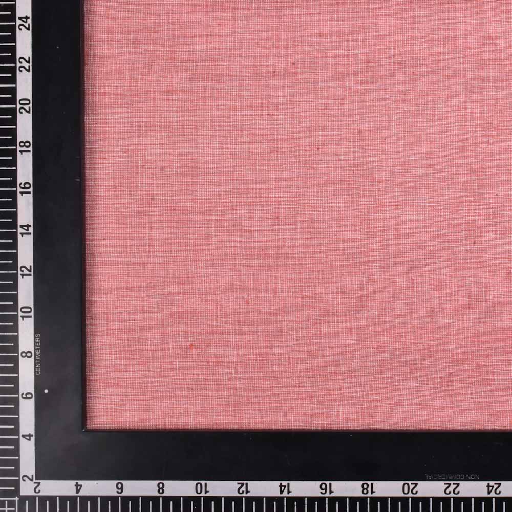 CHAMBRAY RED PURE COTTON 110 GSM HANDWOVEN FABRIC