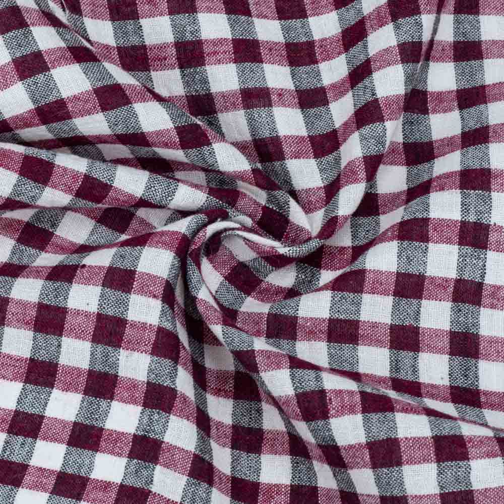 Check Multicolour Pure Cotton 60 GSM Handwoven Fabric
