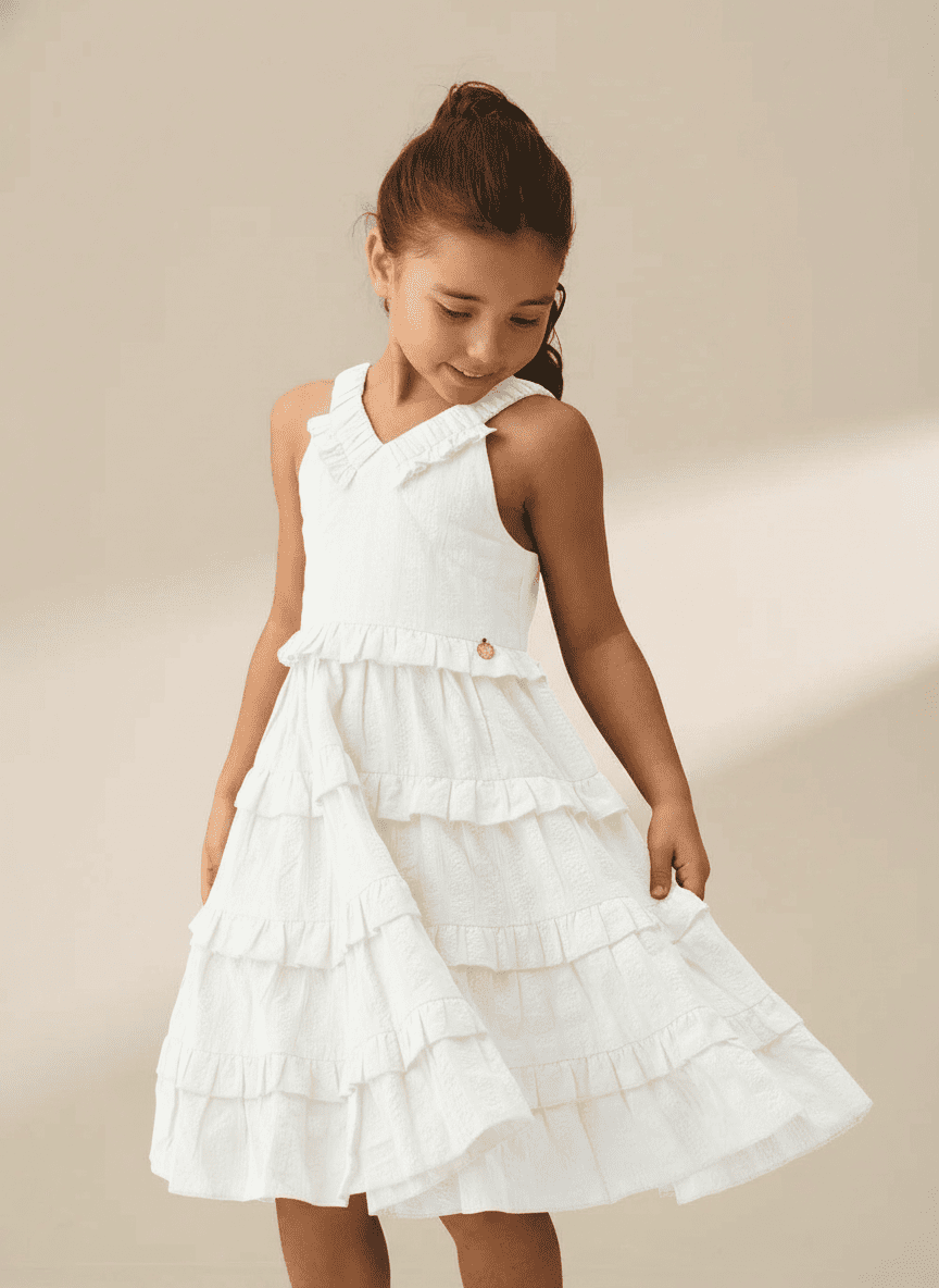 Tiered Ruffles Kid's Dress