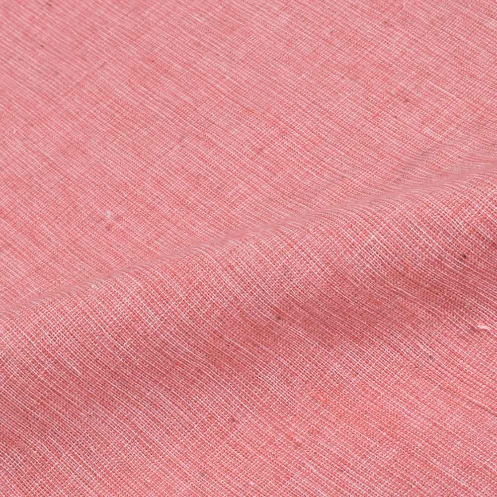 CHAMBRAY RED PURE COTTON 110 GSM HANDWOVEN FABRIC
