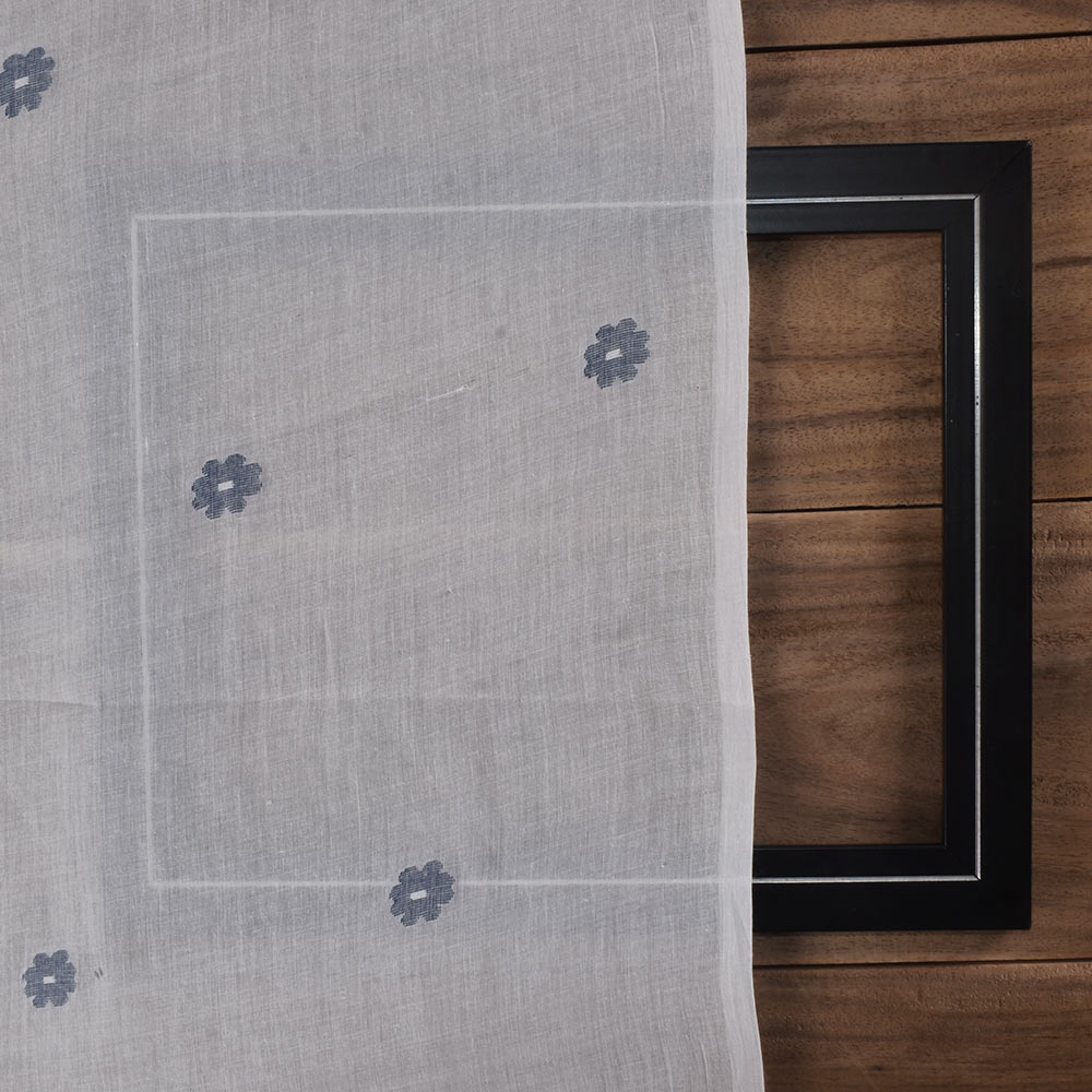 GEOMETRIC CREAM JAMDANI PURE COTTON 55 GSM FABRIC 43