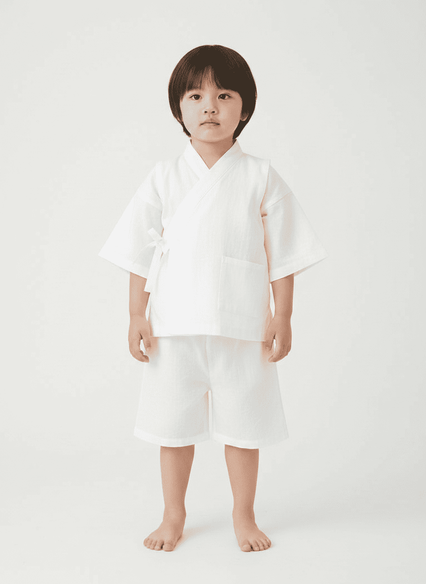Side Tie Asymmetric Kimono Top & Shorts Co-ord Set
