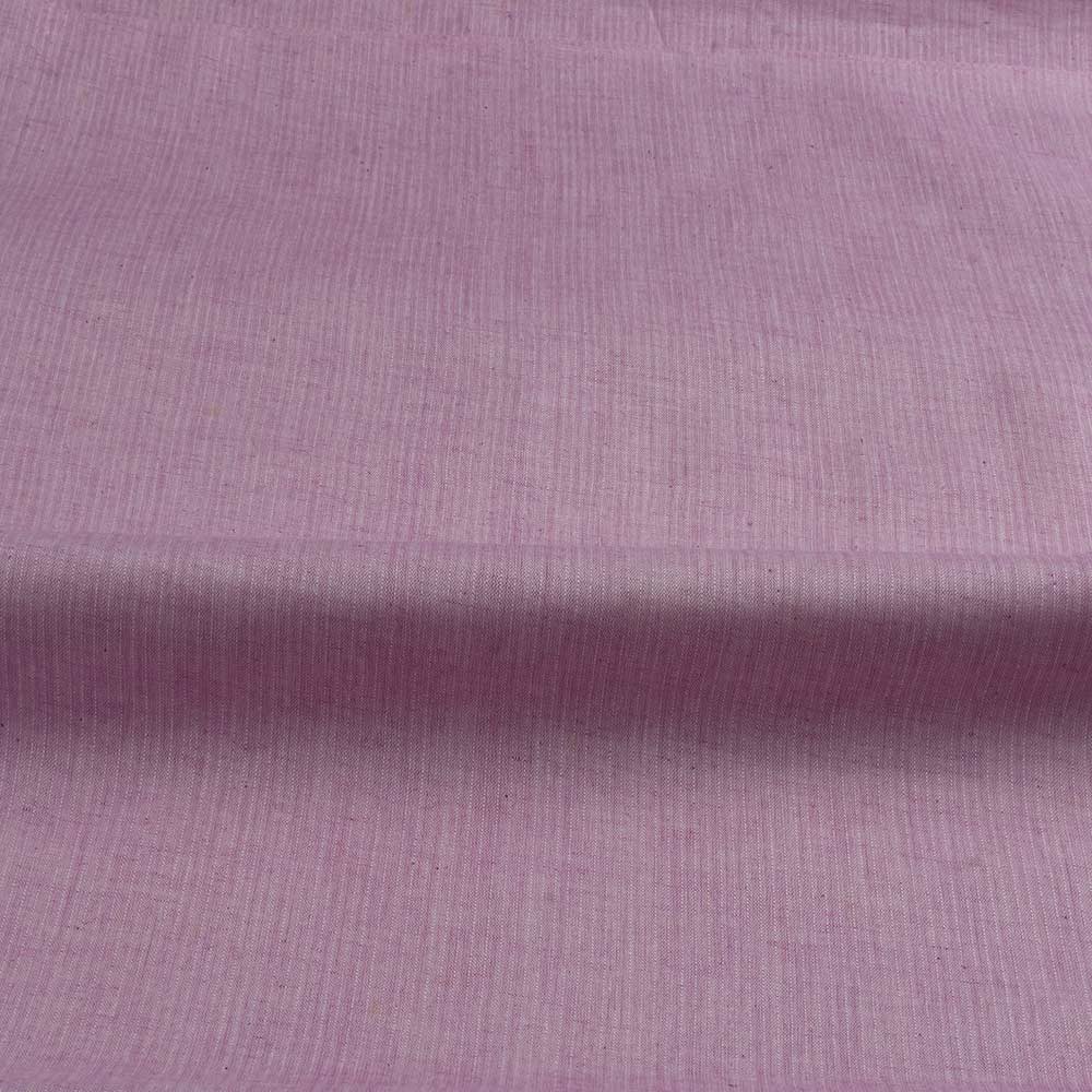 STRIPE PINK PURE COTTON 85 GSM HANDWOVEN FABRIC