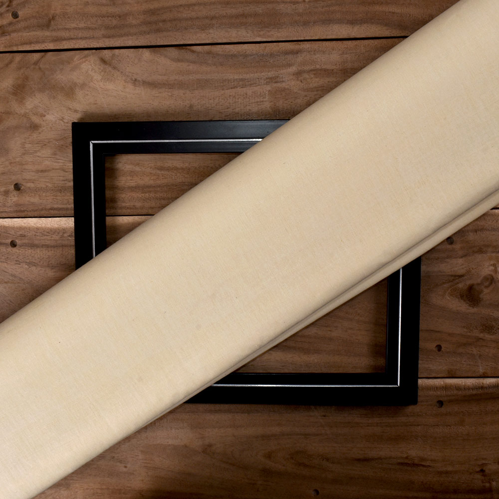 Plain Natural Pure Matka Silk 106 GSM Handwoven Fabric