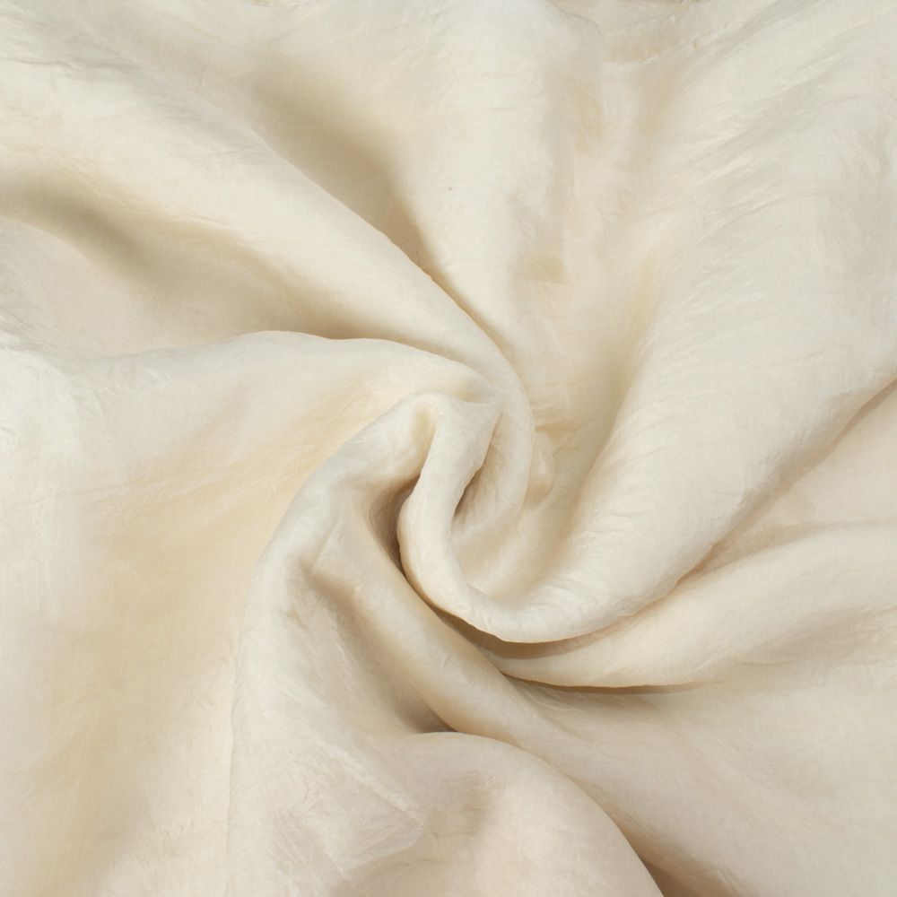 Plain Natural Double Plyed Pure Mulberry Silk 54 GSM Handwoven Fabric
