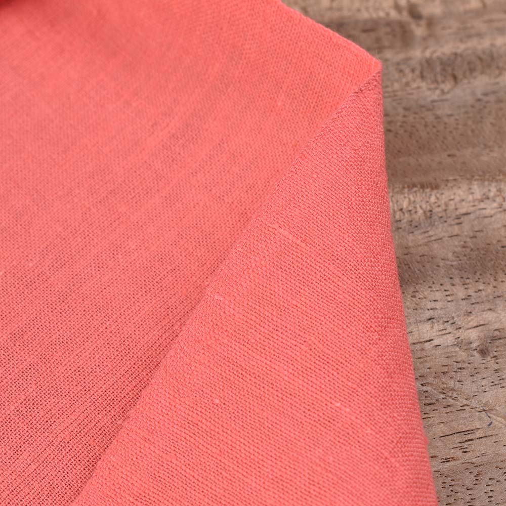 Plain Pink Pure Khadi 118 GSM Handwoven Fabric