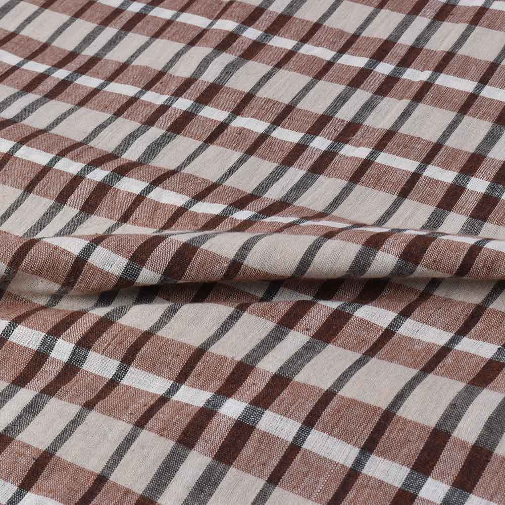 CHECK MULTICOLOR KHADI COTTON 105 GSM HANDWOVEN FABRIC