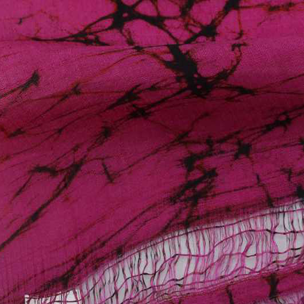 Abstract Pink Batik 54 GSM Mulberry Silk Fabric
