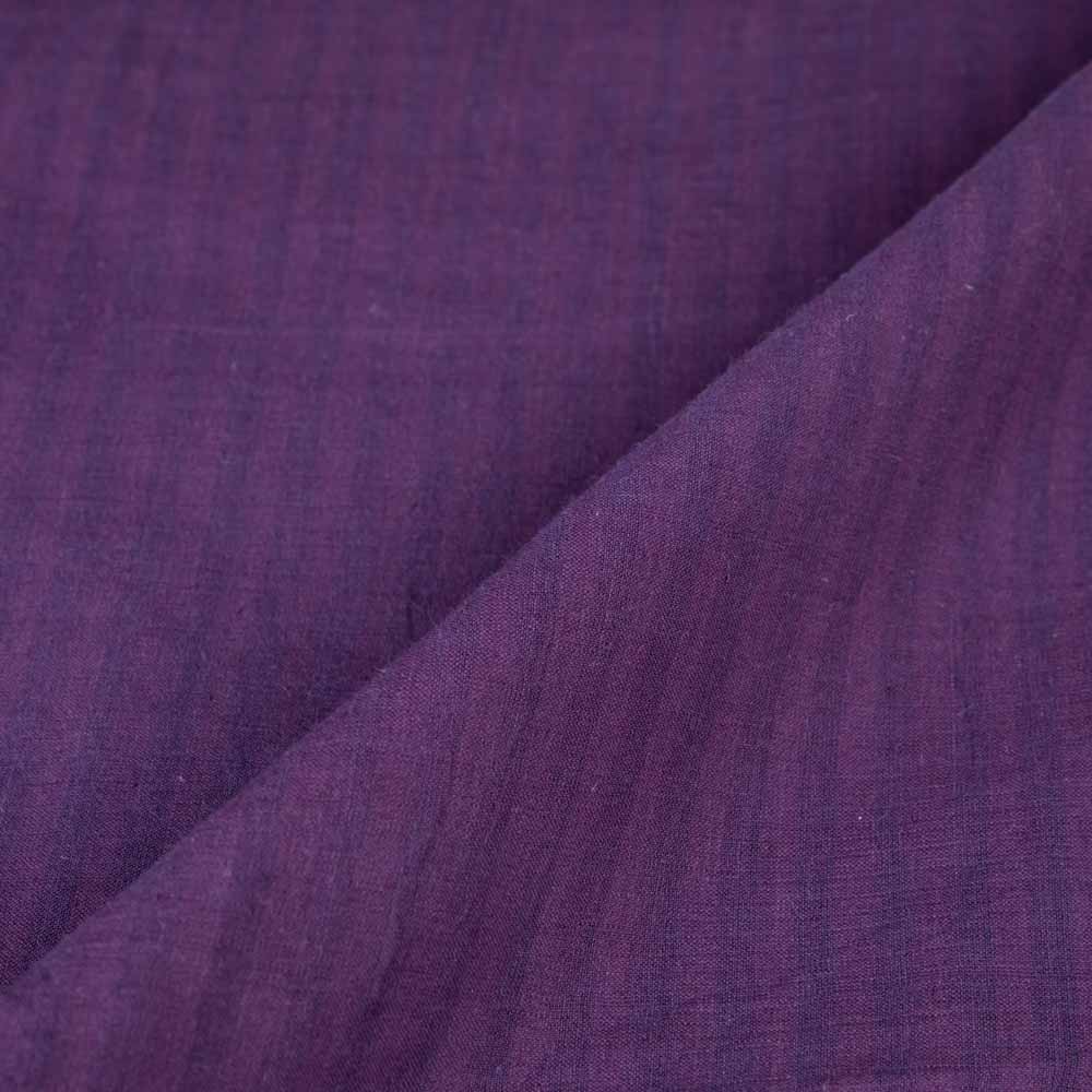 STRIPE PURPLE PURE COTTON 89 GSM HANDWOVEN FABRIC