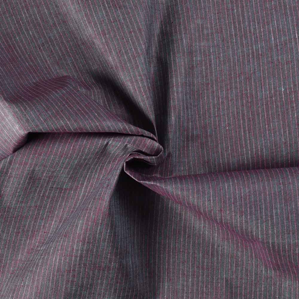 Stripe Purple Pure Cotton 64 GSM Handwoven Fabric