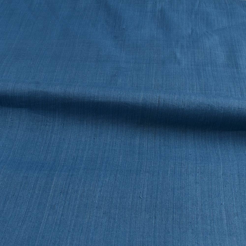 STRIPE BLUE PURE COTTON 74 GSM HANDWOVEN FABRIC P9