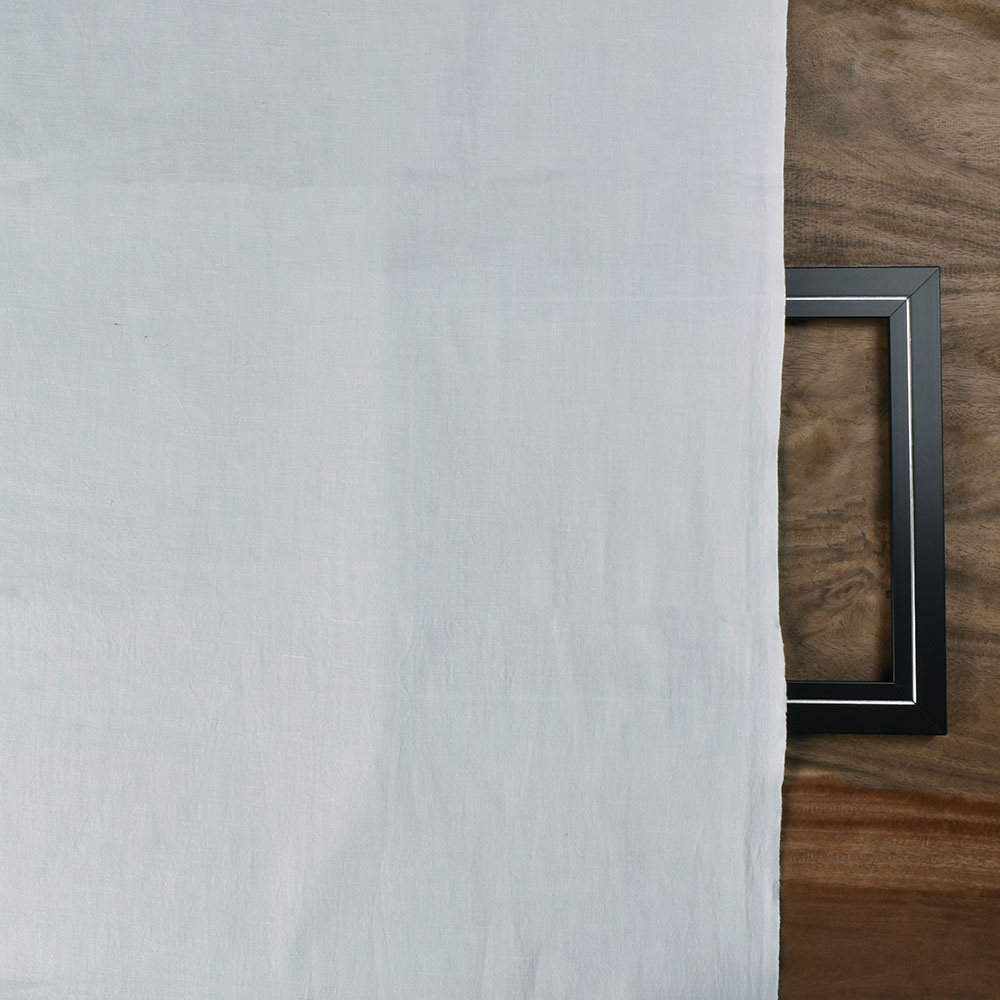 WHITE KHADI COTTON 159 GSM FABRIC - BLEACHED WHITE & DYEABLE