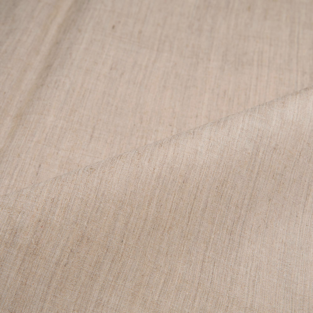 Plain Natural Pure Tussar Silk 78 GSM Handwoven Fabric