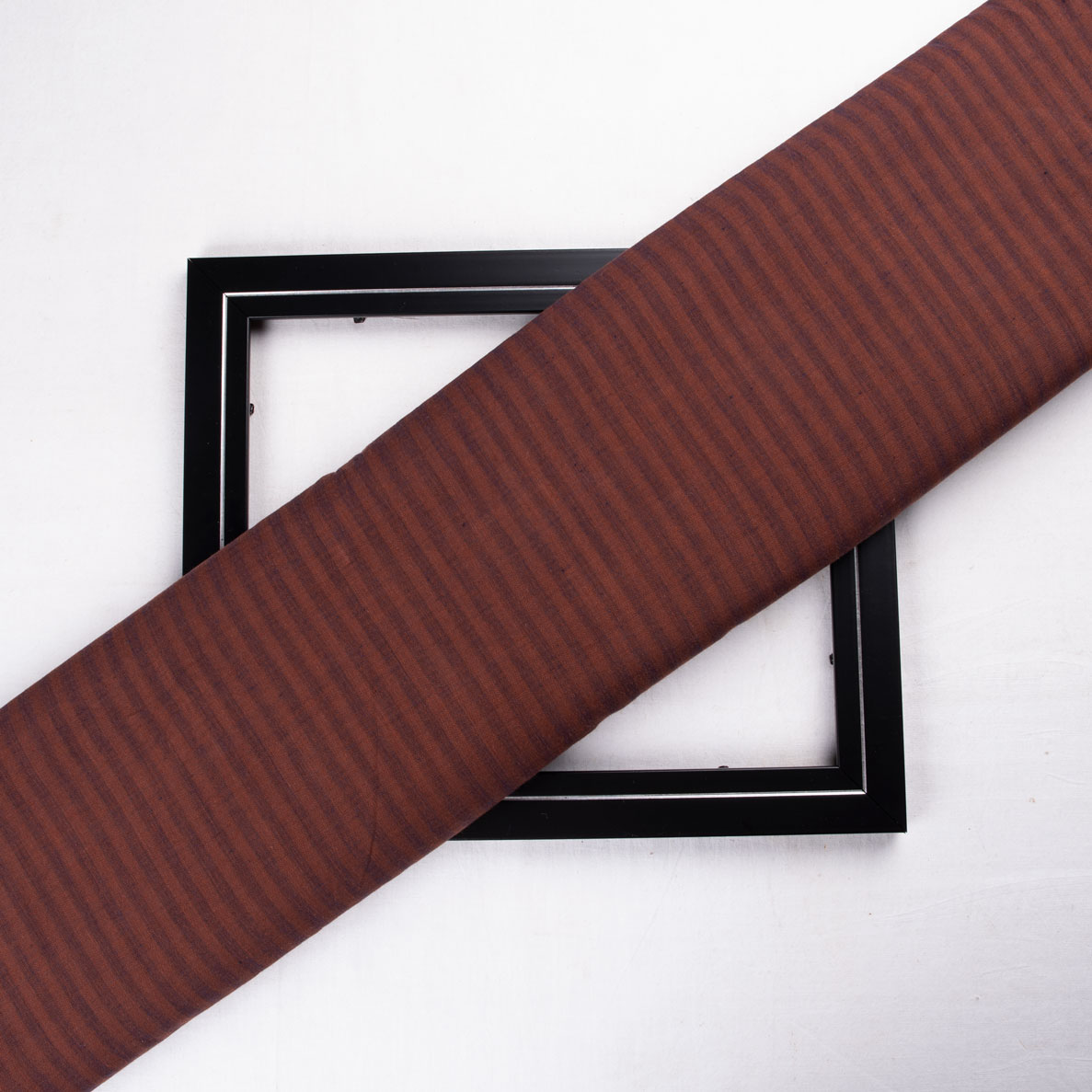 Stripe Brown Pure Cotton 88 GSM Handwoven Fabric