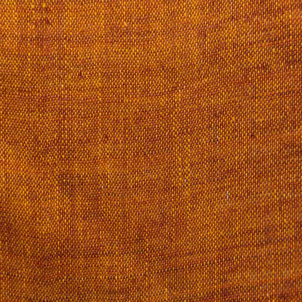 CROSS COLOUR ORANGE KHADI 122 GSM FABRIC - HANDSPUN & HANDWOVEN