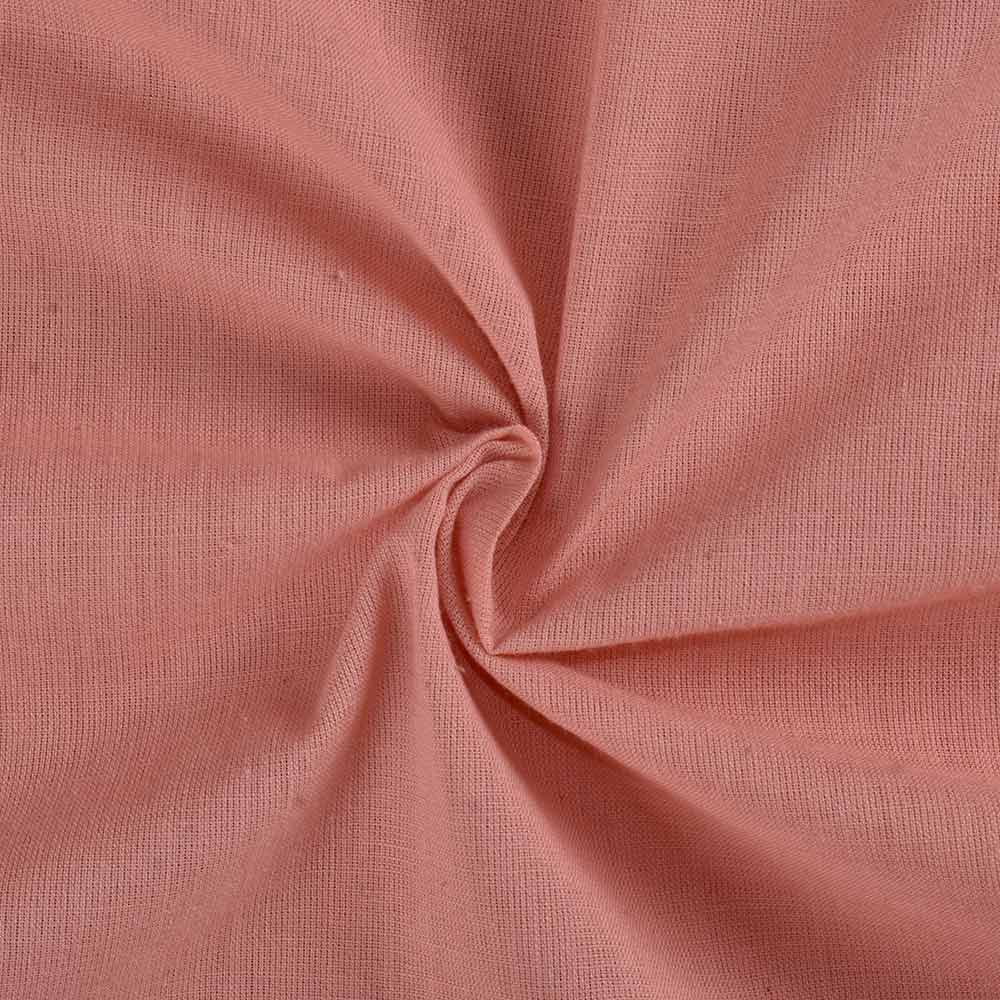 Plain Peach Pure Cotton 92 GSM Handwoven Fabric