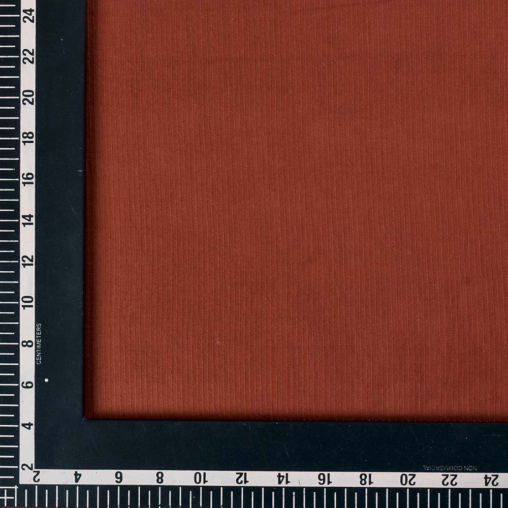 STRIPE BROWN PURE COTTON 77 GSM HANDWOVEN FABRIC