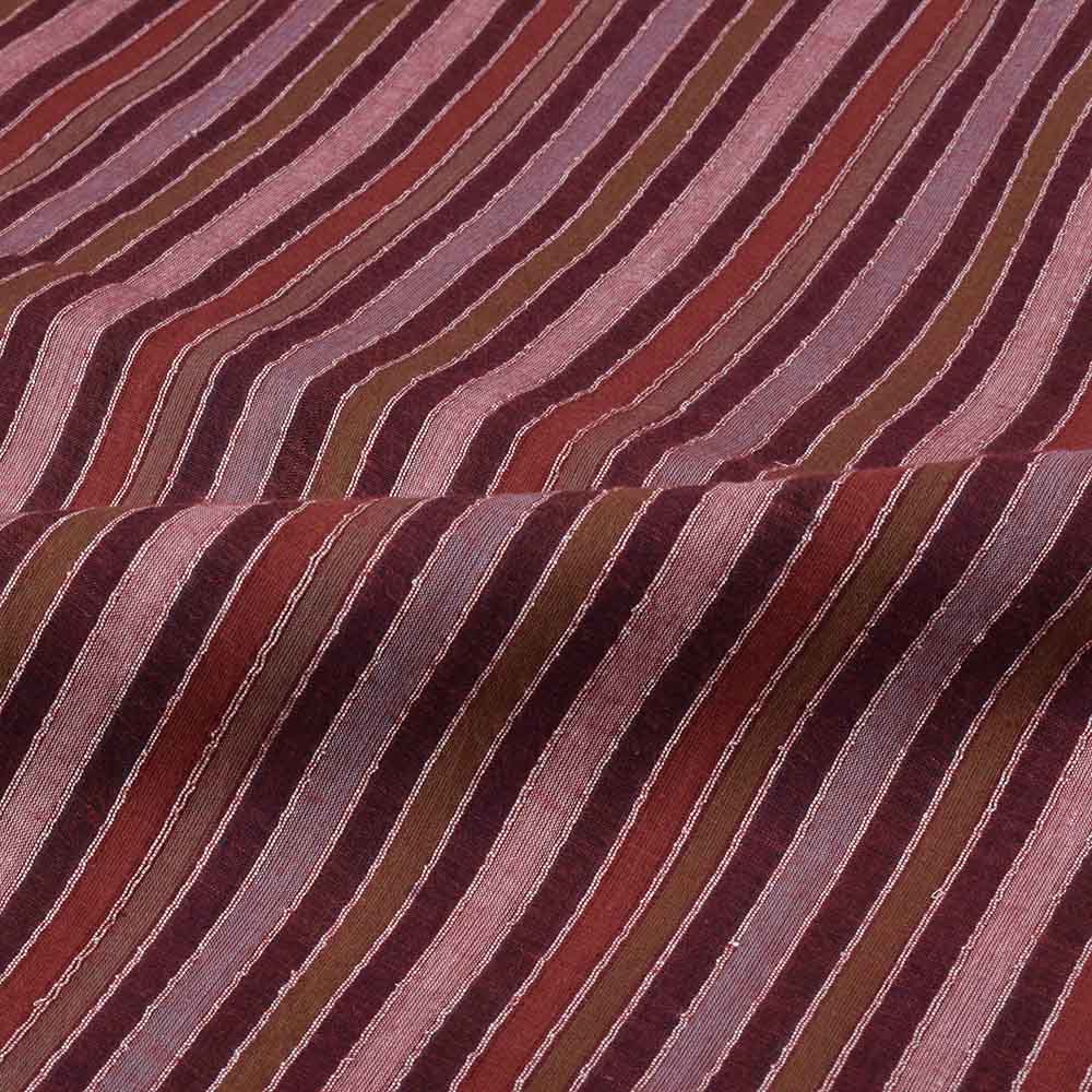 STRIPE MULTICOLOR PURE COTTON 60 GSM HANDWOVEN FABRIC 311