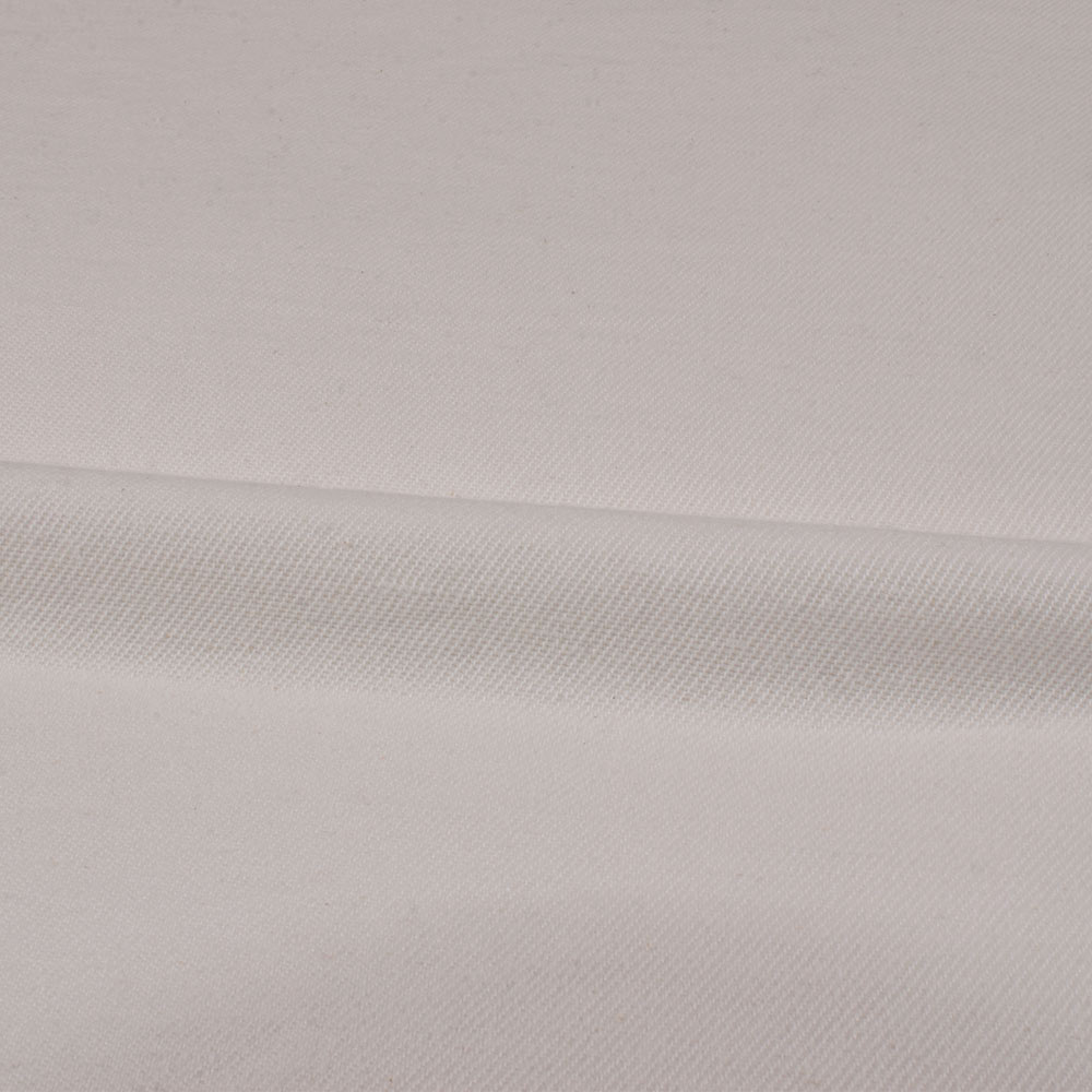 SOLID TWILL CALICO OFF WHITE KHADI COTTON 284 GSM HANDWOVEN FABRIC